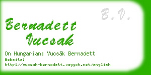 bernadett vucsak business card